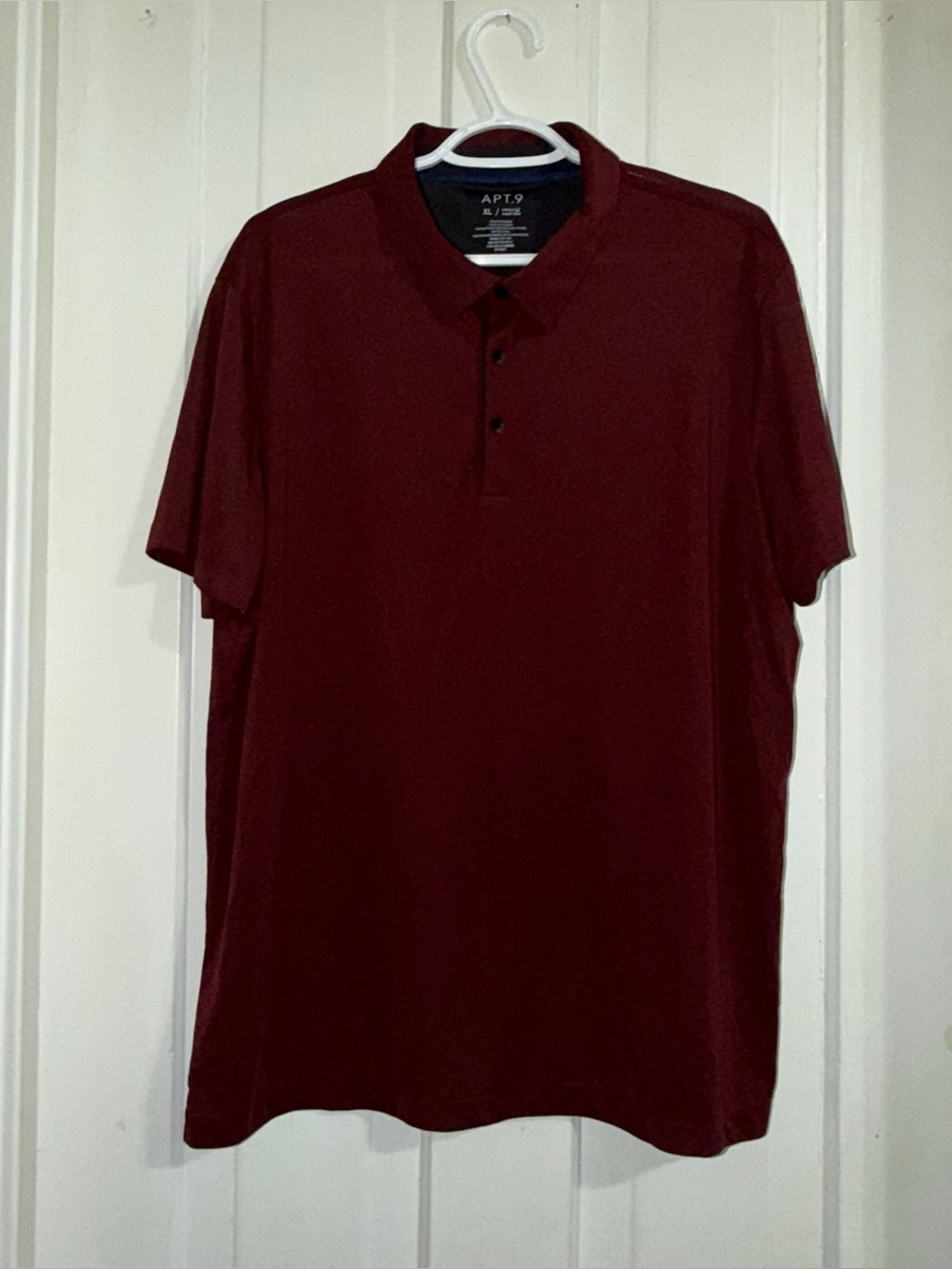 Men's size XL shirt Apt. 9 Men's Burgundy Polo Shirt